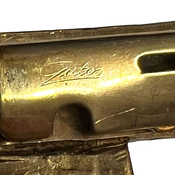 Vintage Statement Gutos W Germany Art Deco Gold Belt Buckle - Picture 7 of 7